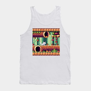 pixel cat game art Tank Top